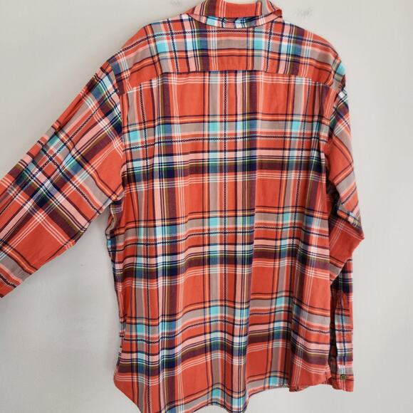 Polo Ralph Lauren Y2K Navajo Long Sleeve Fall Button Down Orange size XL - Picture 5 of 7